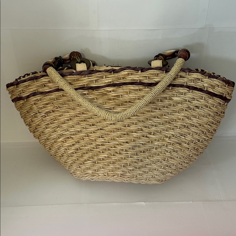 Cappelli Handcrafted Beaded Straw Tote Bag - Picture 13 of 13